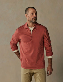 Men | Lennox Jersey Polo | Scarlet