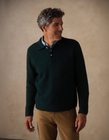 Men | Homebound Polo Sweater | Dark Sea