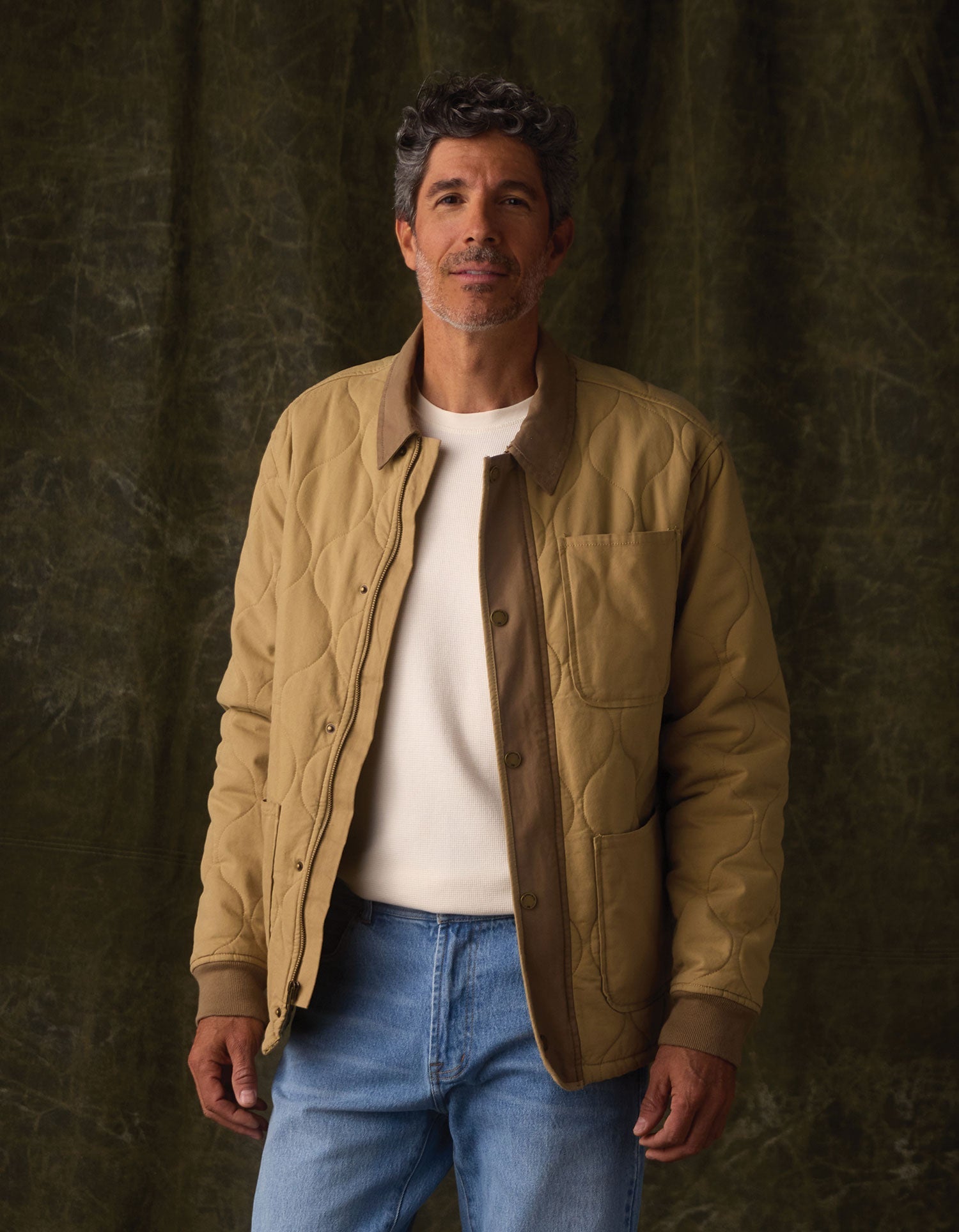 Men | James Canvas Liner Jacket | Tan/Cedar