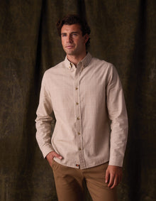 Men | Nikko Classic Button Up | Tan Plaid