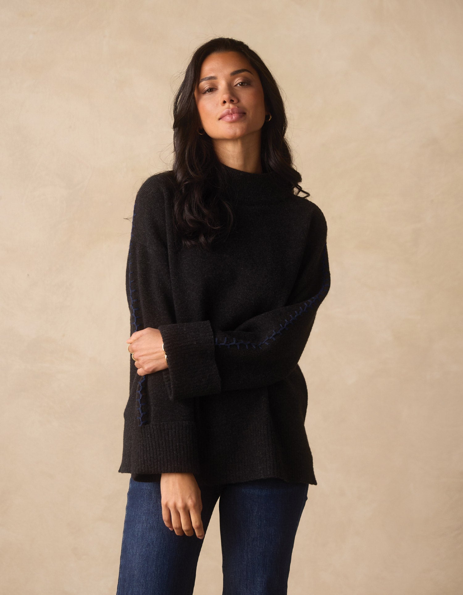 Women | Craft Stitch Sweater | Black