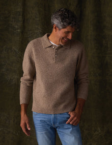 Men | Homebound Polo Sweater | Toasted Chestnut