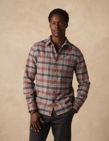 Men | Louis Heavyweight Flannel Overshirt | Spiced Brandy