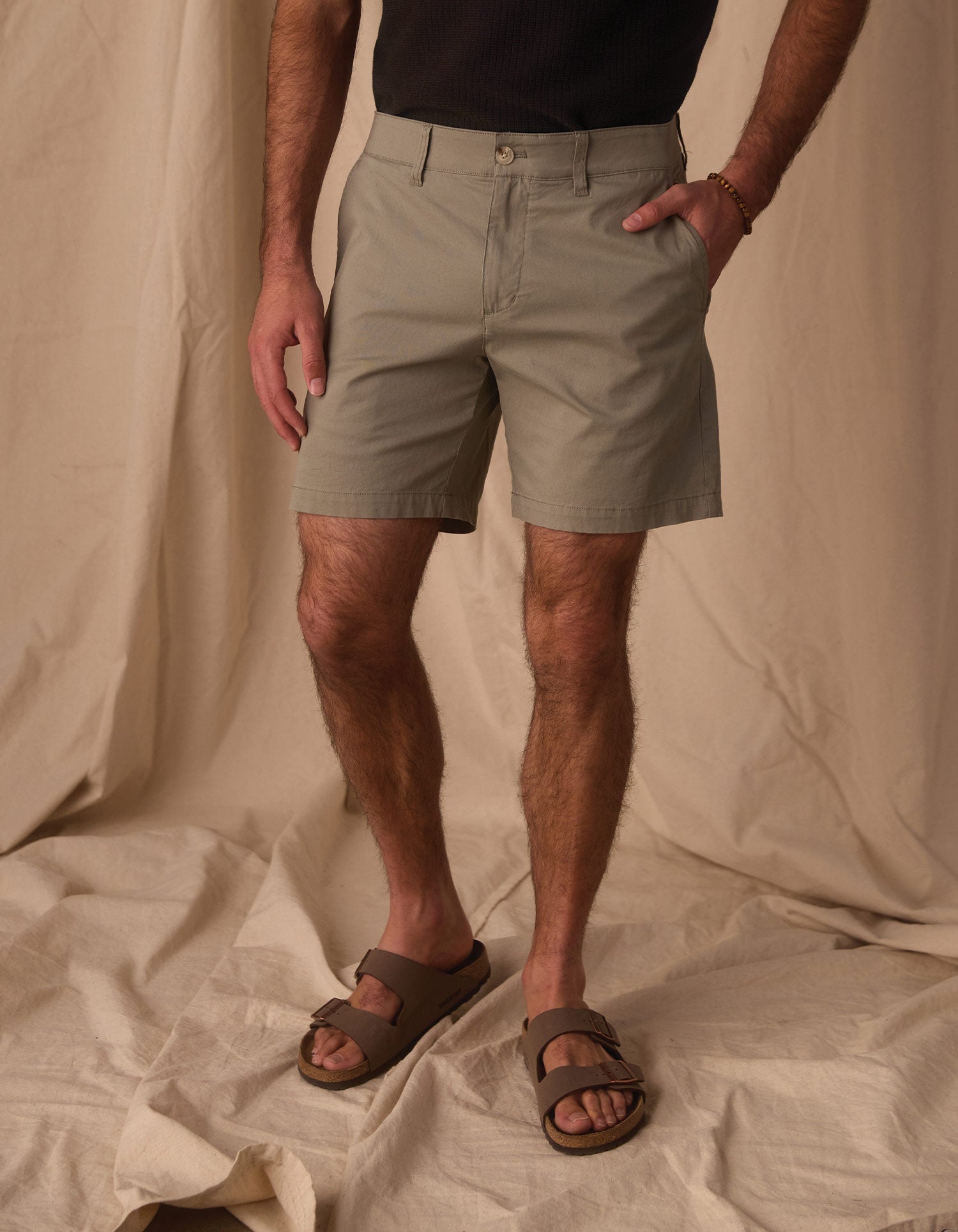 Men | Stretch Chino Short | Moss