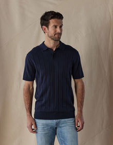 Men | Robles Rib Stitch Polo | White