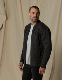 Men | Quilted Knit Bomber | Phantom