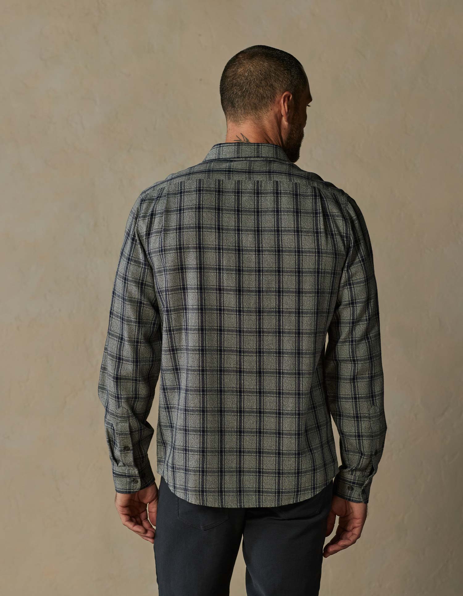 Men | Nikko Button Up Shirt | Ink Plaid