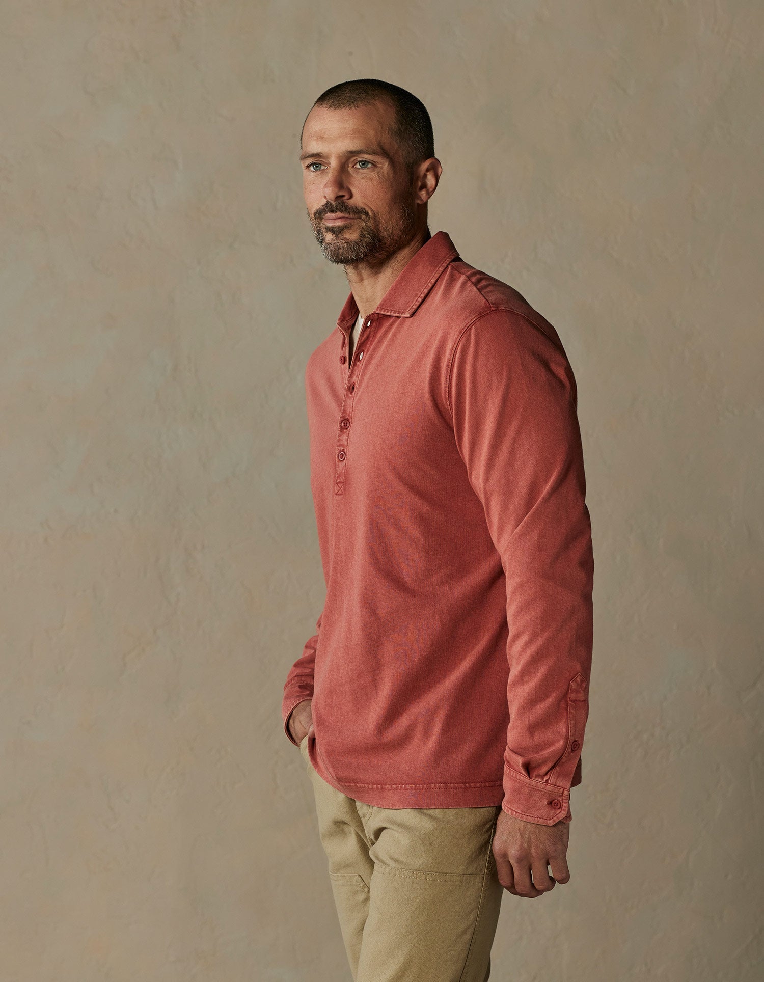 Men | Lennox Jersey Polo | Scarlet