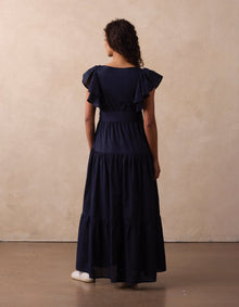 Women | Madeline Tiered Dress | Navy