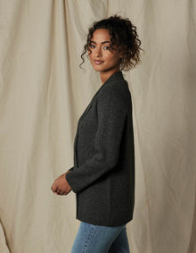 Women | Dillon Knit Blazer | Charcoal
