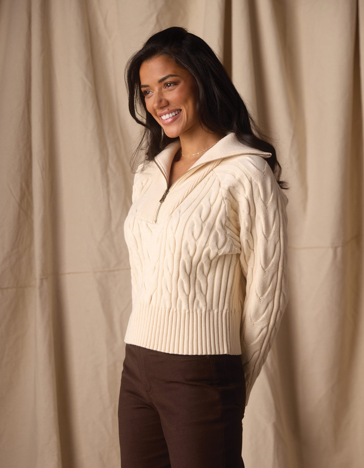 Women | Lola Everyday Quarter Zip | Cream