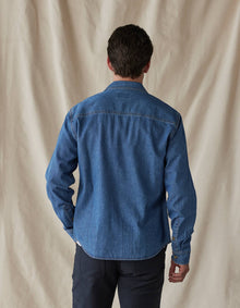 Men | Lightweight Denim Overshirt | Medium Wash