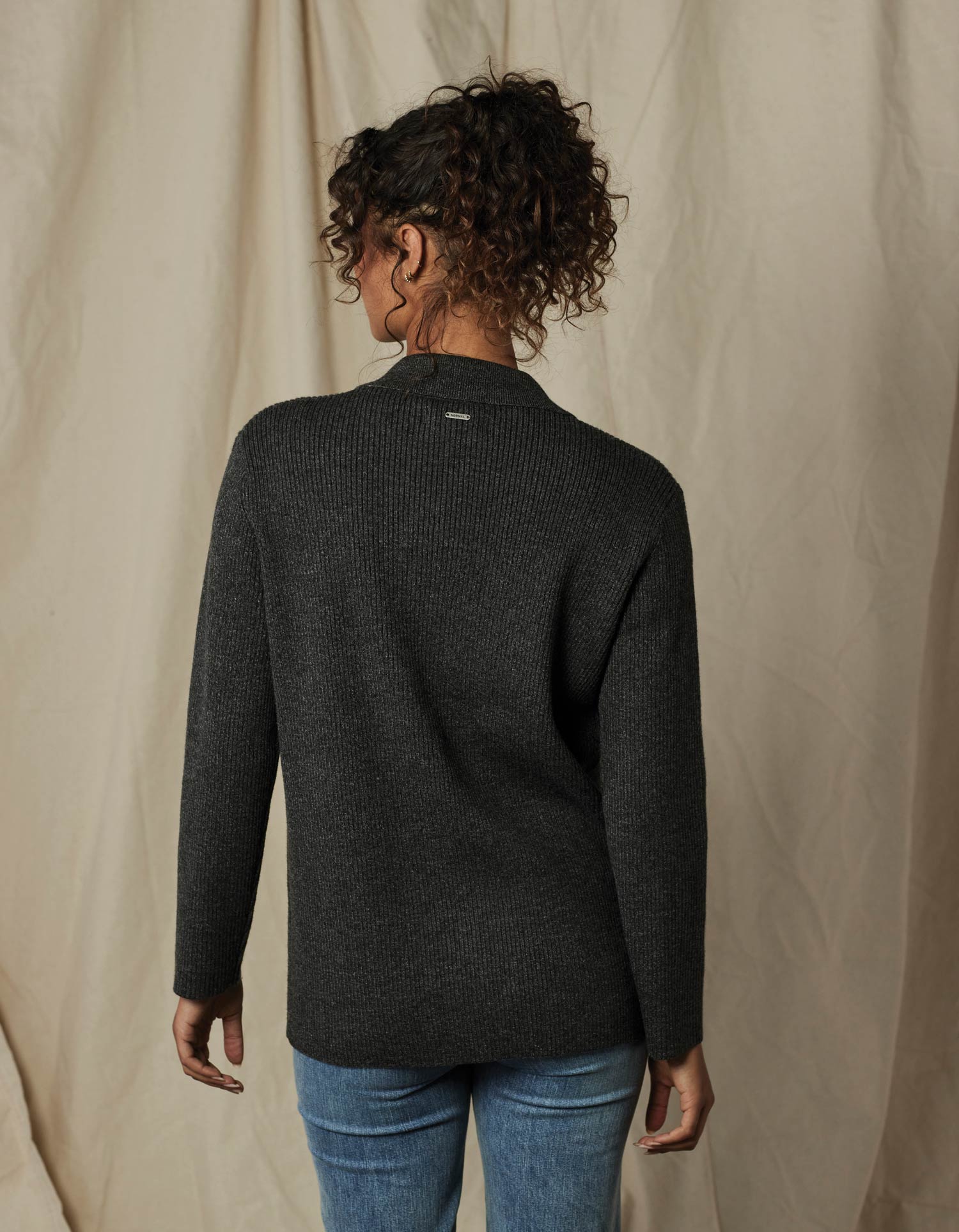 Women | Dillon Knit Blazer | Charcoal
