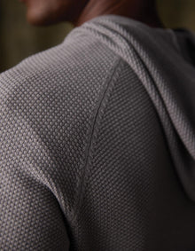 Men | COOLMAX® Textured Hoodie Sweater | Greystone