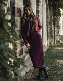 Women | Brightside Midi Skirt | Port Wine