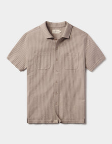 Men | Knit Getaway Button Up | Taupe
