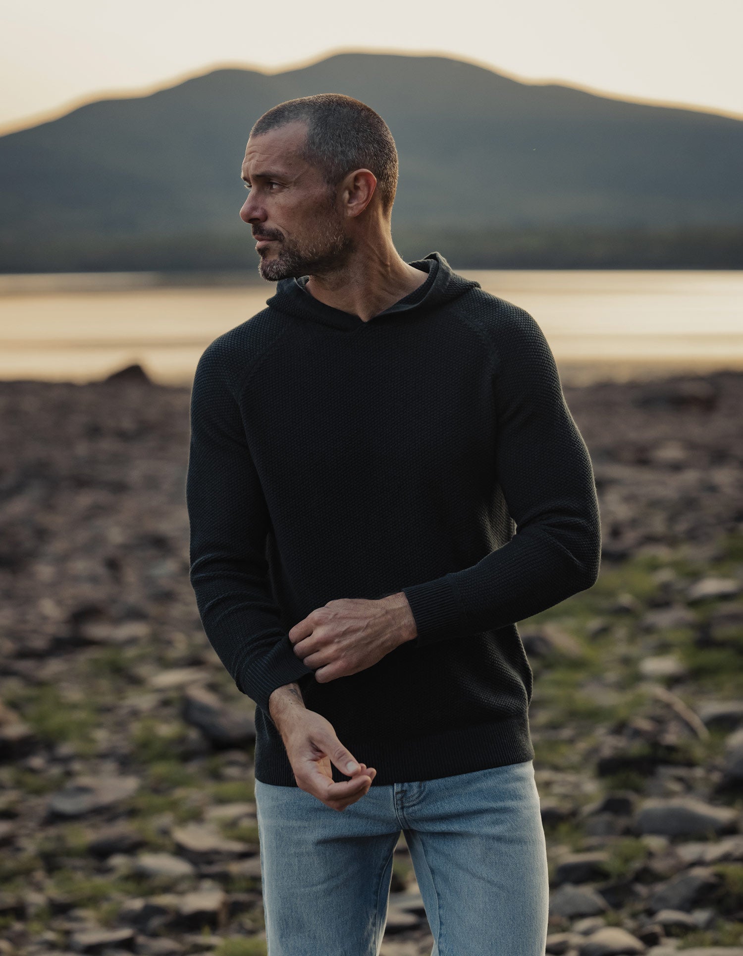Men | COOLMAX® Textured Hoodie Sweater | Varsity Green