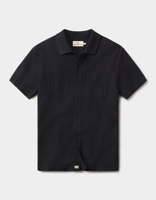 Men | Knit Getaway Button Up | Black