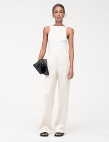 Women | Pintuck Trouser | Cream