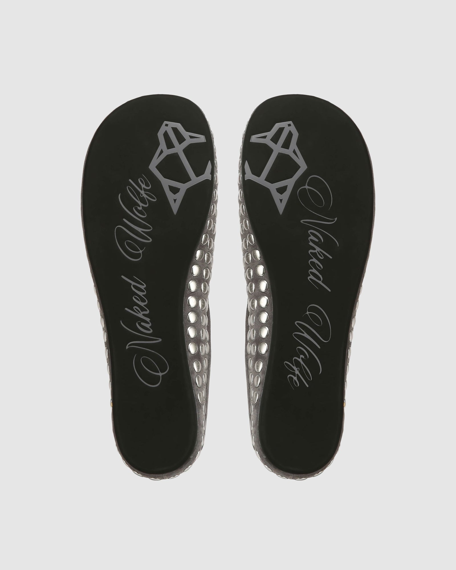 Womens | Pippa Studded Suede Flat | Grey