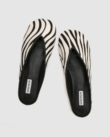 Womens | Pippa Pony Flat | Zebra