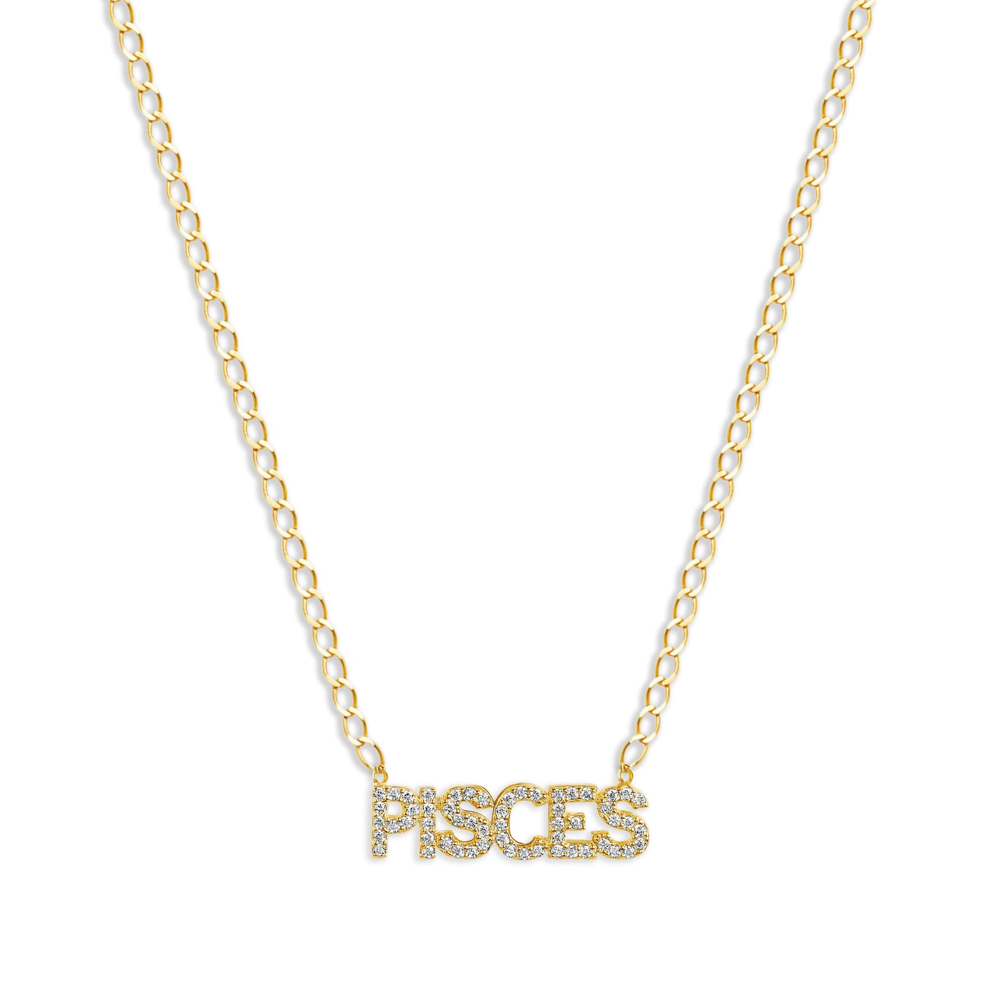 The Iced Out Zodiac Necklace | Gold Vermeil & Sterling Silver