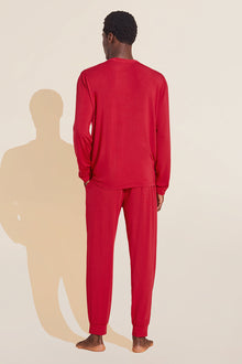 Men | Henry TENCEL™ Modal Long PJ Set With Ribbon | Haute Red