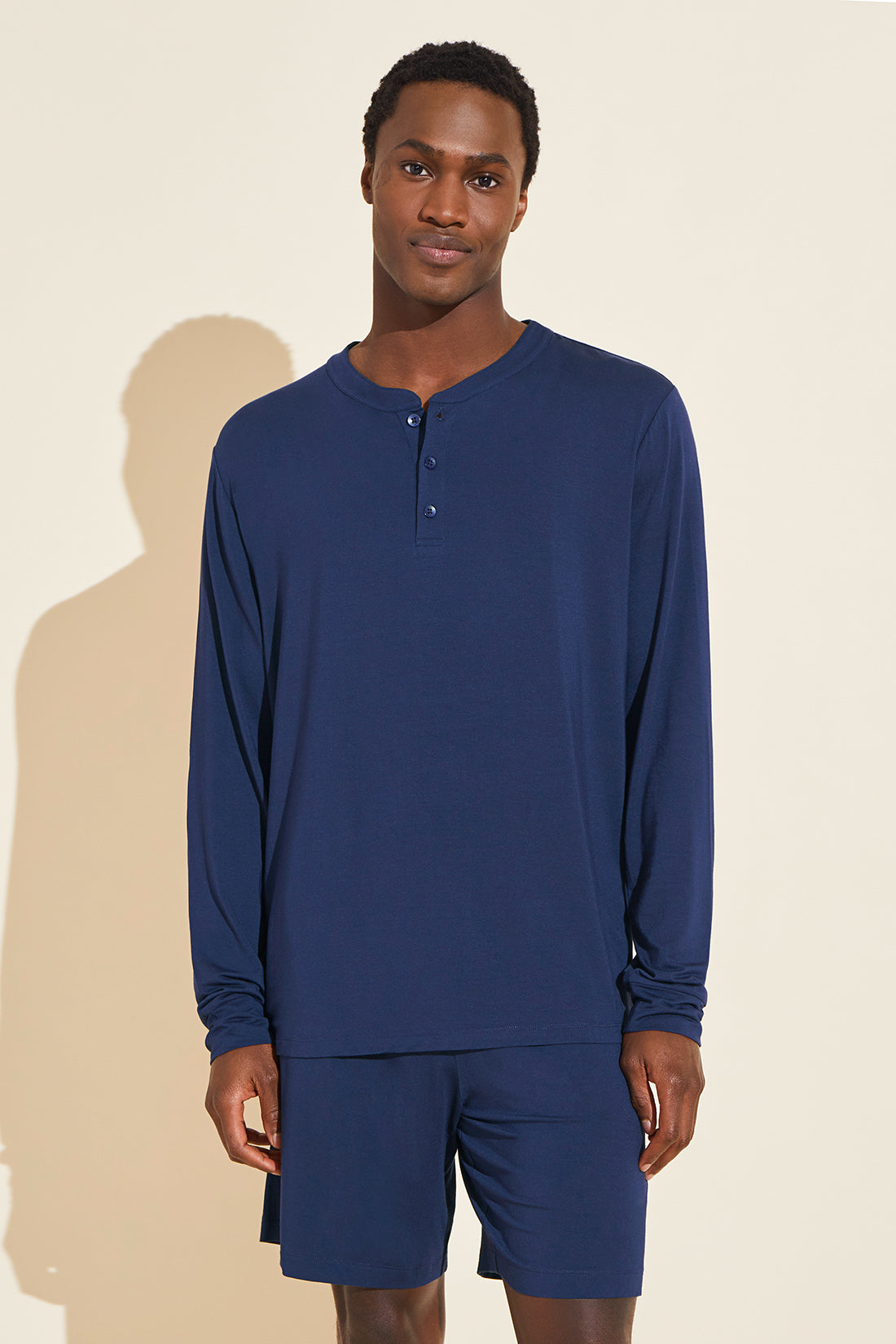 Henry TENCEL™ Modal Long Sleeve & Short PJ Set | True Navy