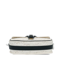 Dior | Pre-Owned Medium Perforated Calfskin Oblique Bobby Flap | White