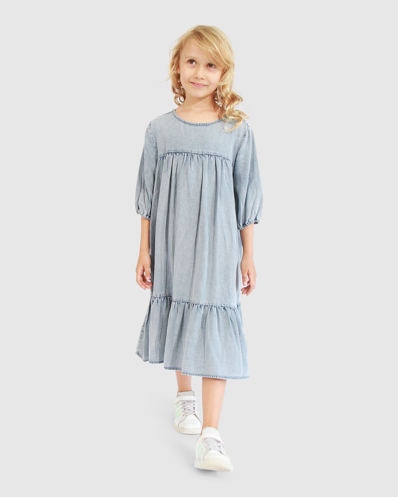 Kids | Pure Love Dress | Mid Denim