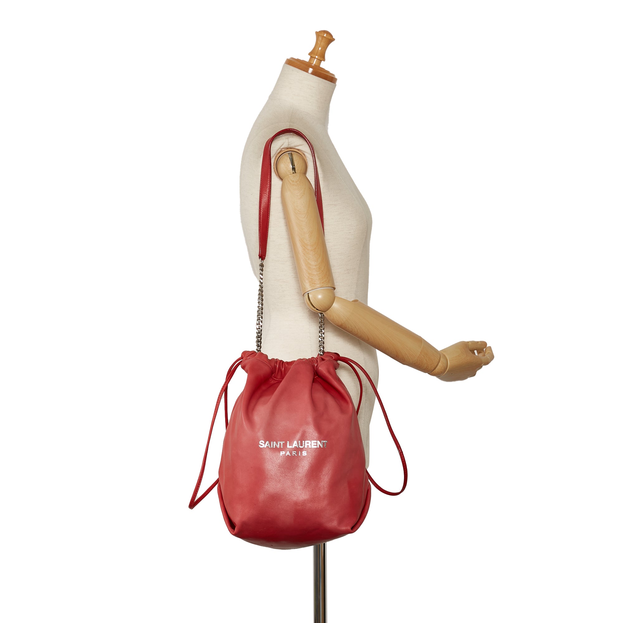 Saint Laurent | Pre-Owned Small Teddy Bucket | Red