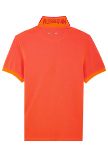 Men | Pique Changeant Polo | Apricot