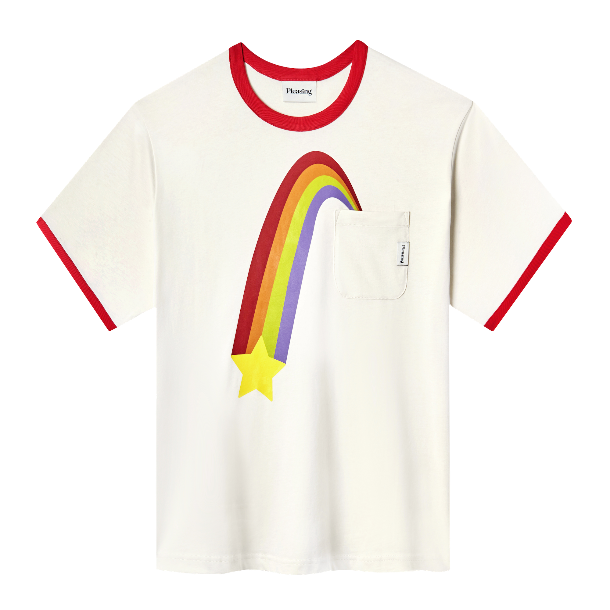 The Rainbow Ray Ringer Tee | Cherry Cloud