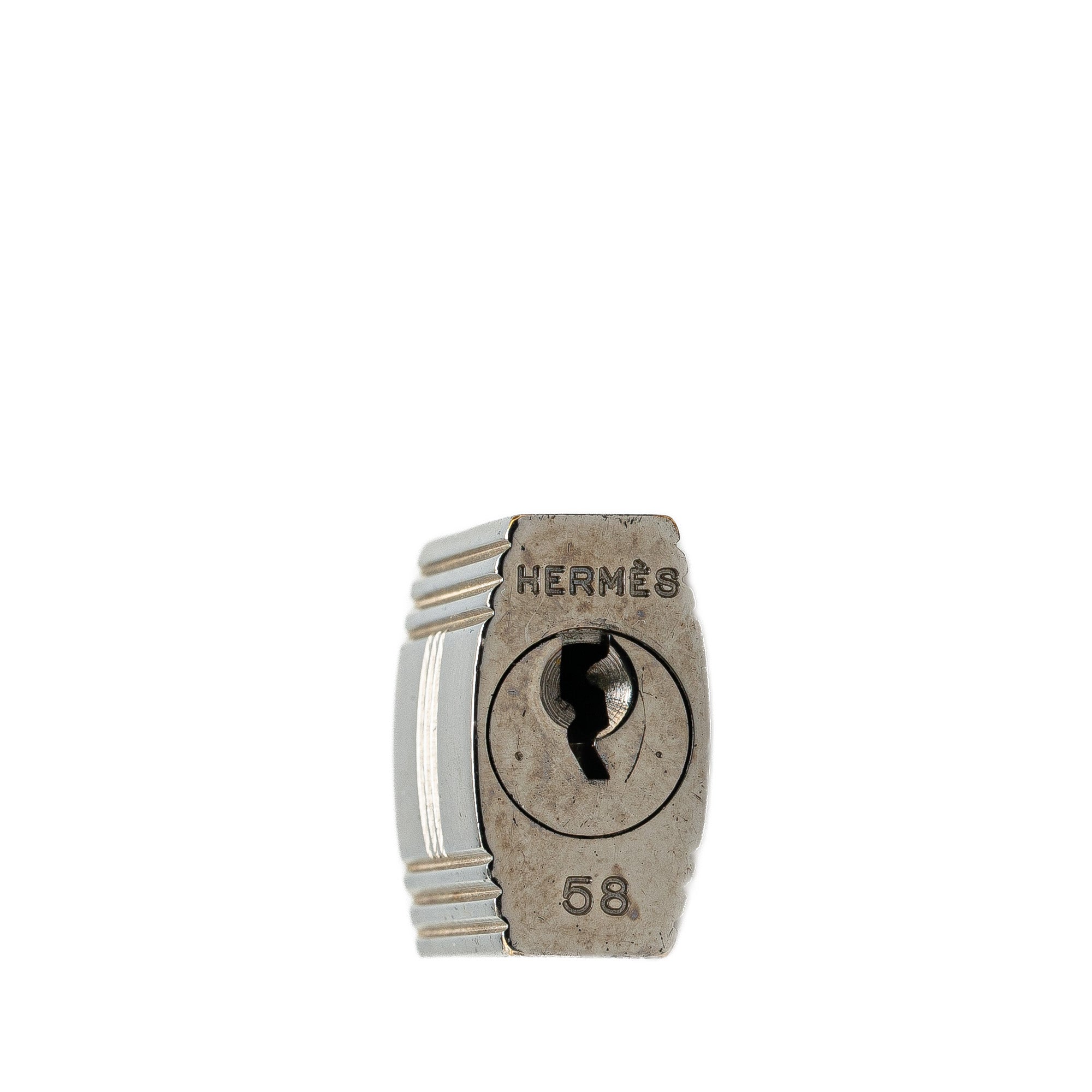 Hermes | Pre-Owned Palladium Plated Cadena Lock and Key | Silver