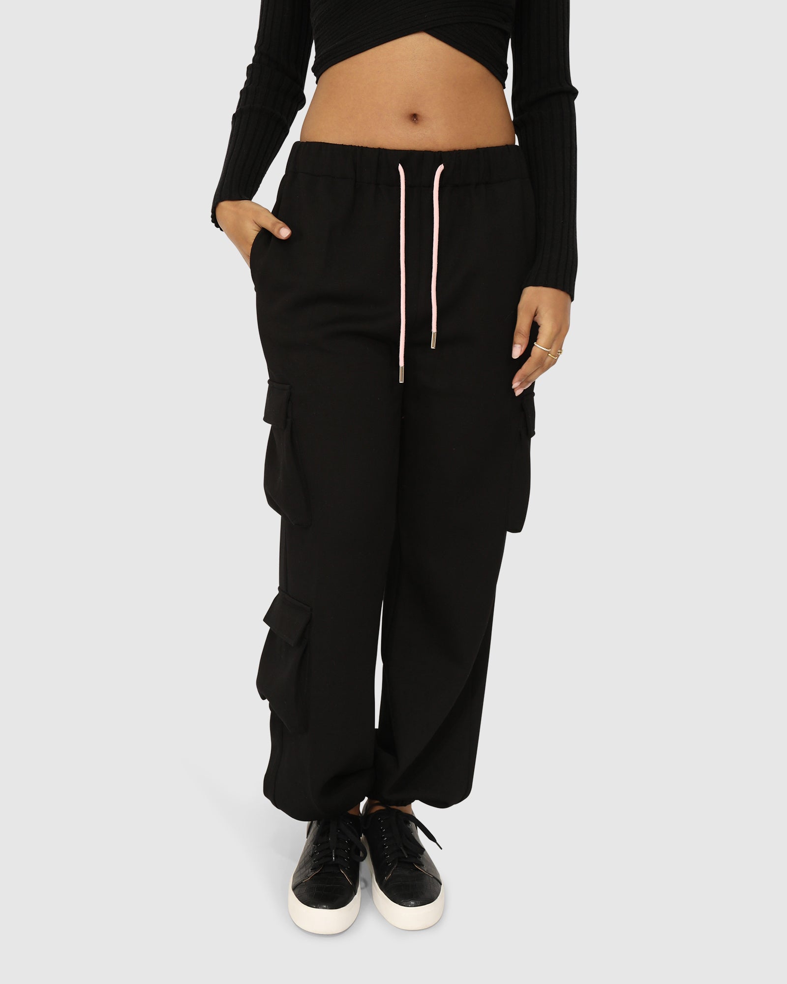 Women | Perfect Match Cargo Trackpants | Black