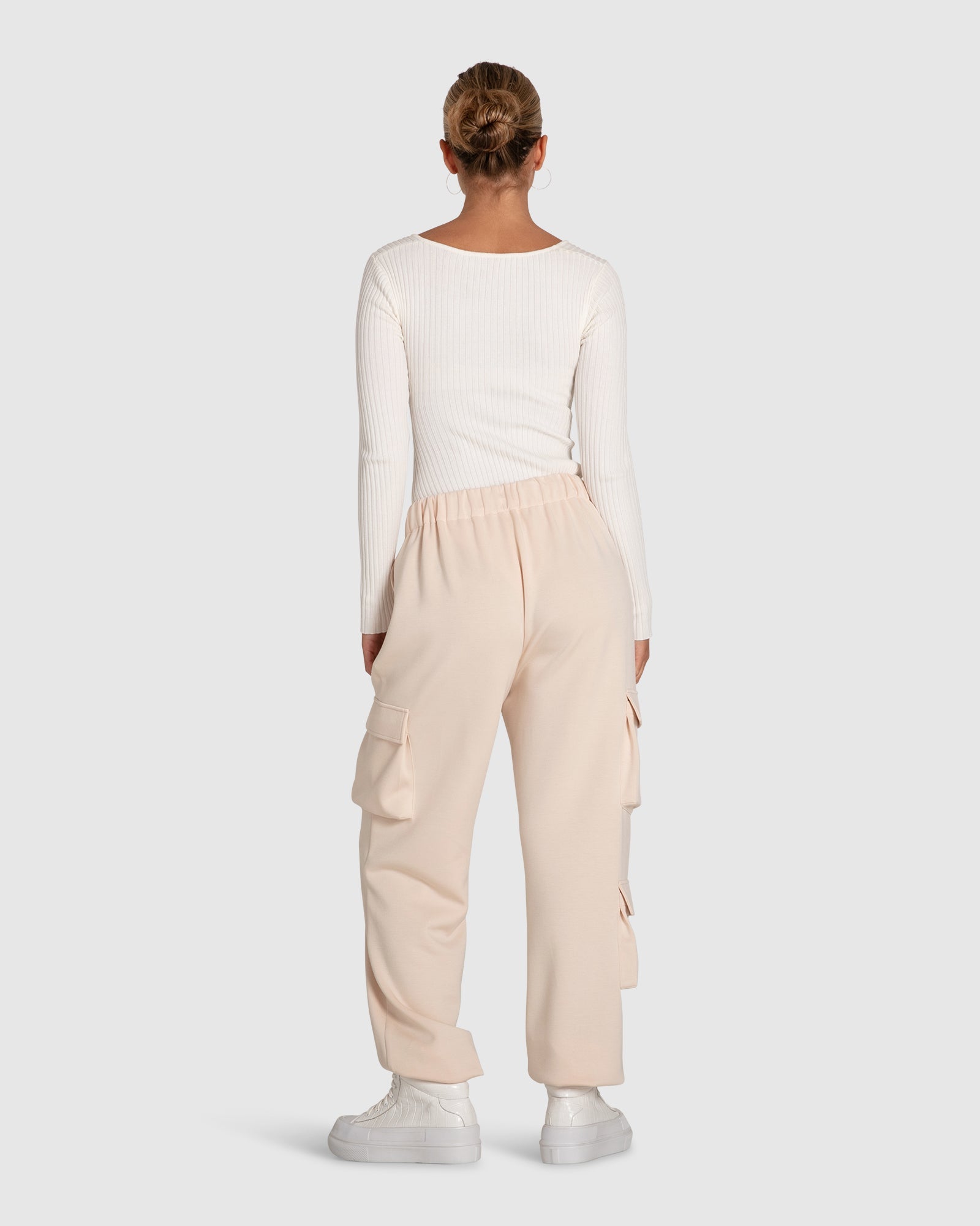 Women | Perfect Match Cargo Trackpants | Blush