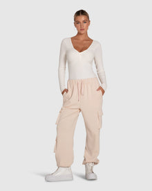 Women | Perfect Match Cargo Trackpants | Blush