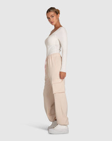 Women | Perfect Match Cargo Trackpants | Blush