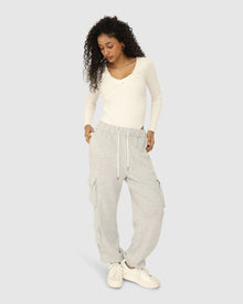 Women | Perfect Match Cargo Trackpants | Grey Marle