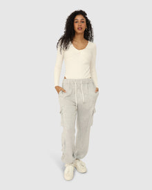 Women | Perfect Match Cargo Trackpants | Grey Marle