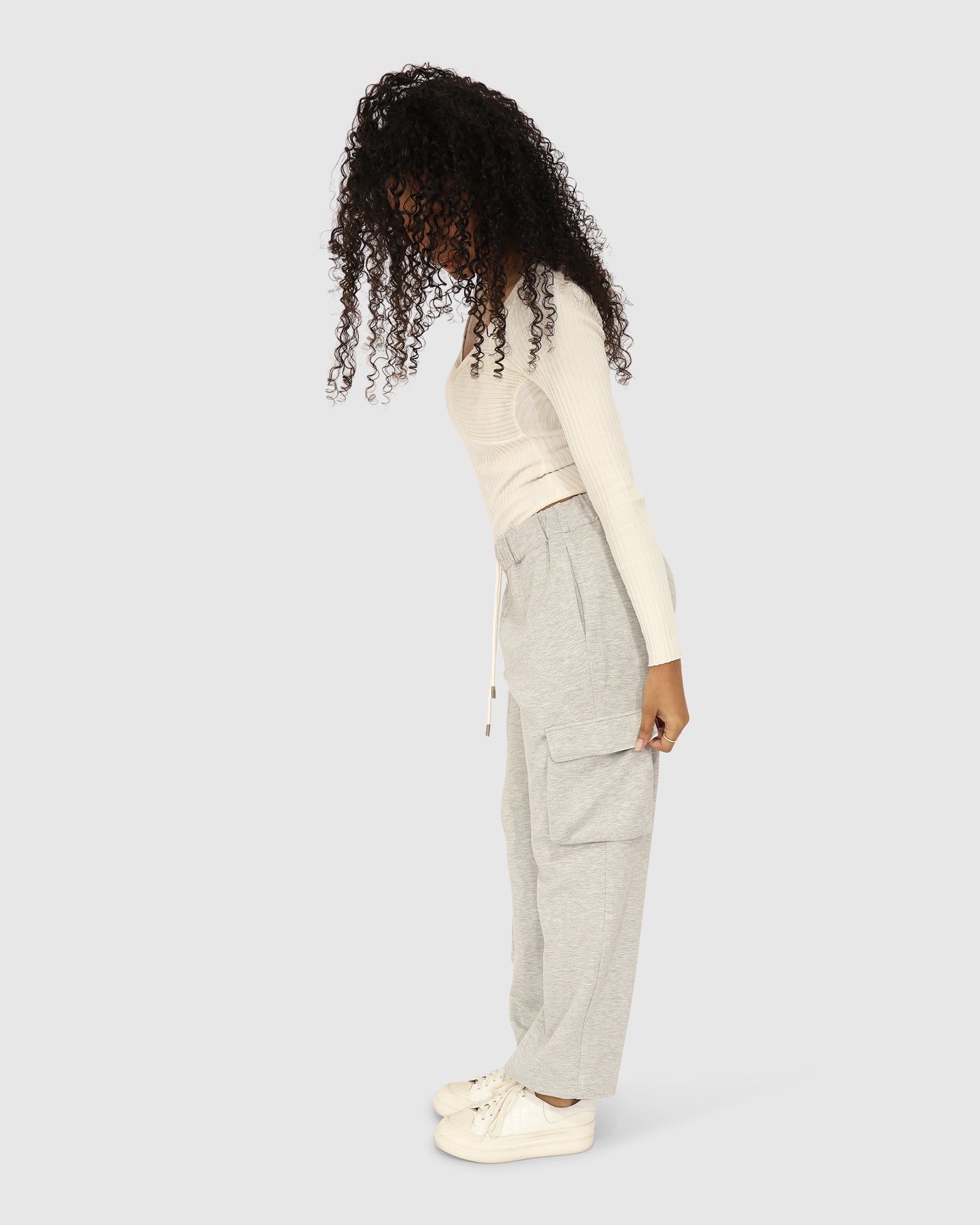Women | Perfect Match Cargo Trackpants | Grey Marle