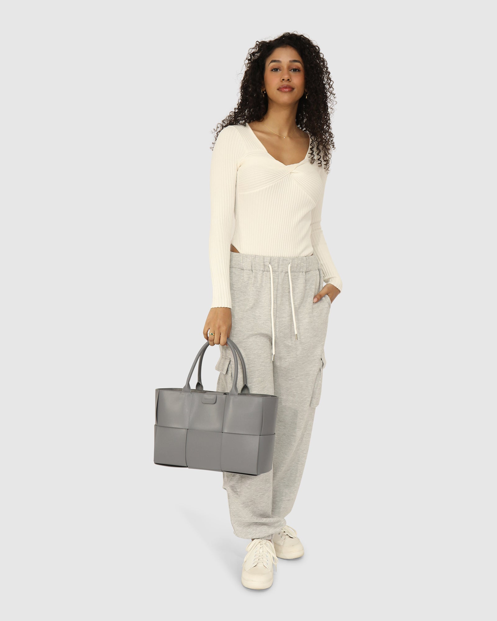 Women | Perfect Match Cargo Trackpants | Grey Marle
