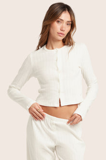Pointelle Cardigan | Vanilla