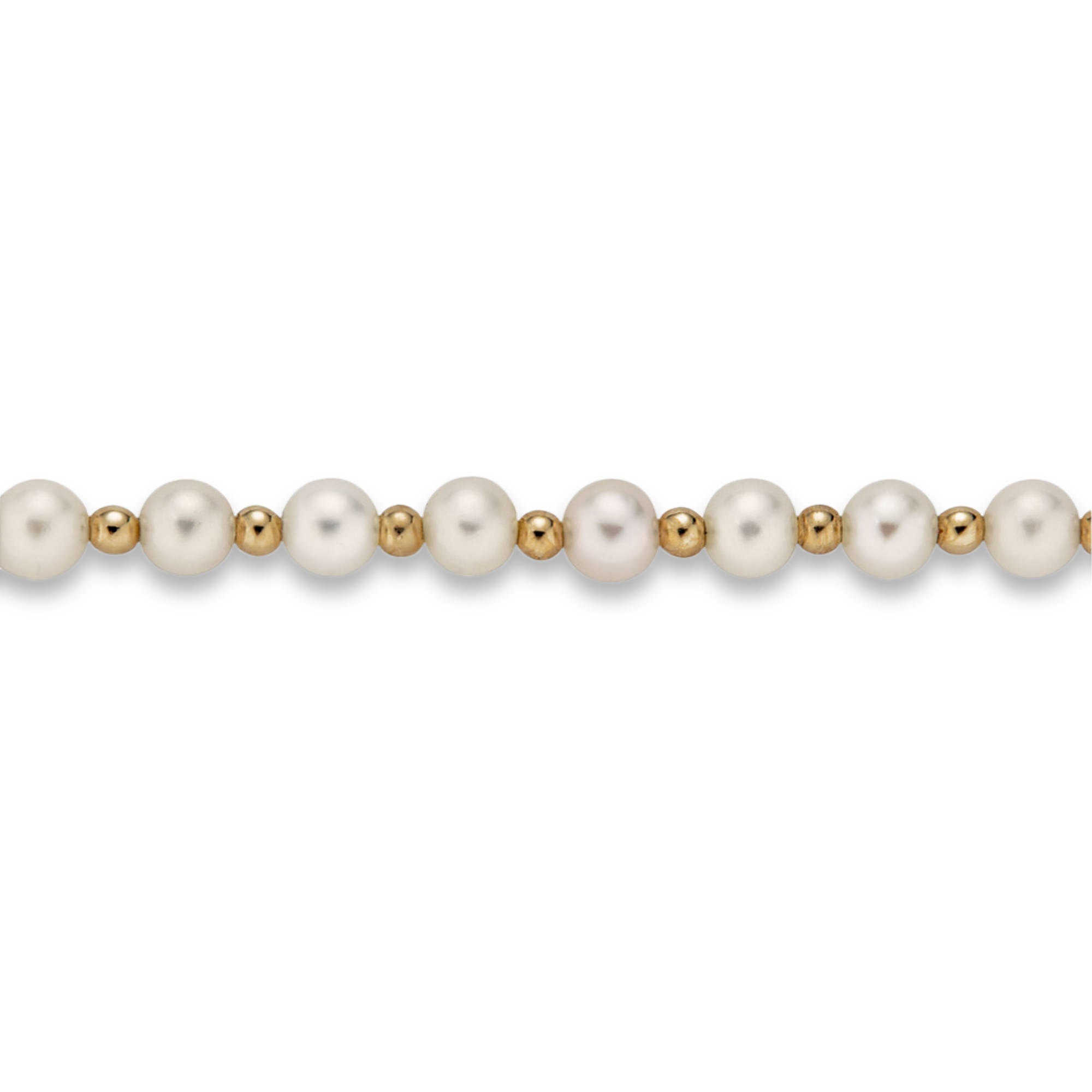 Polished in Pearls Bracelet | 14K Solid Yellow Gold