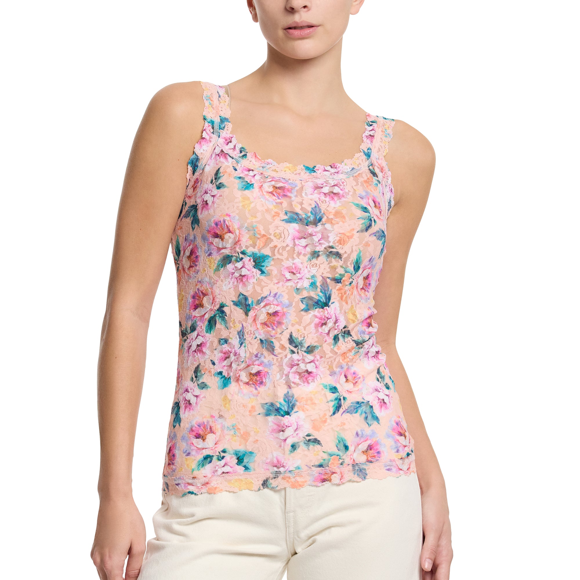 Signature Lace Unlined Camisole | Buy Myself Flowers (Peach)