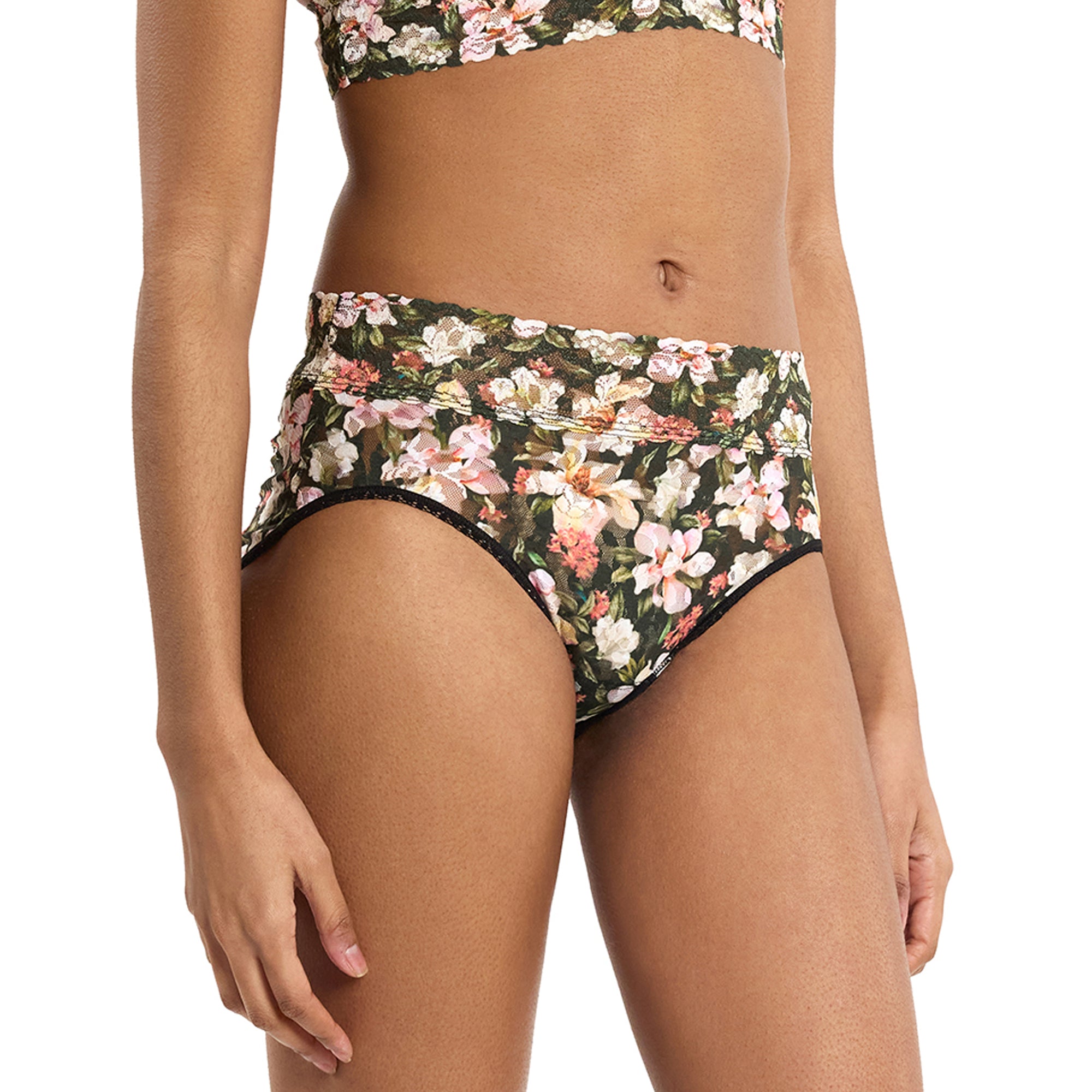 Signature Lace French Brief | Dark Room Blooms (Black)