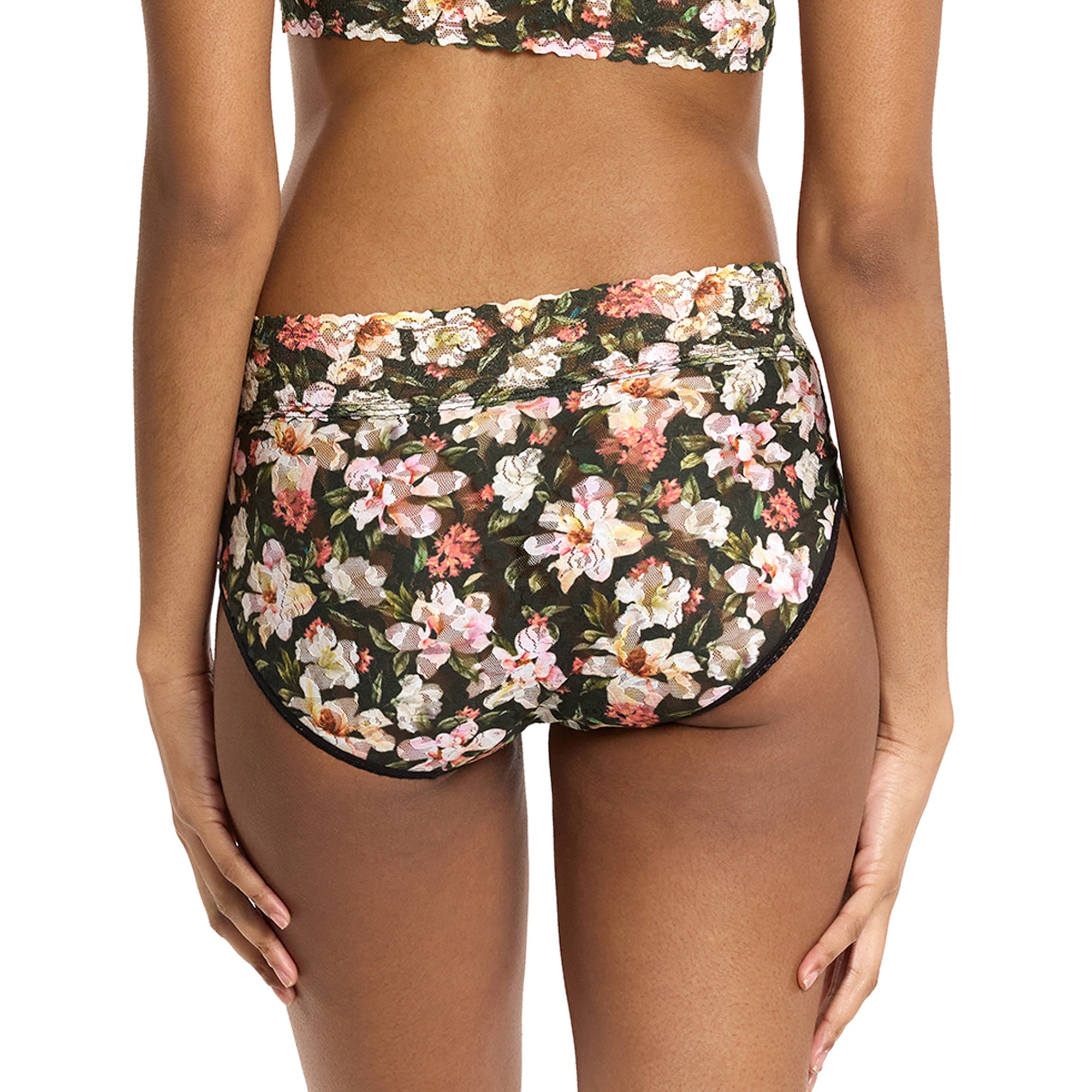 Signature Lace French Brief | Dark Room Blooms (Black)