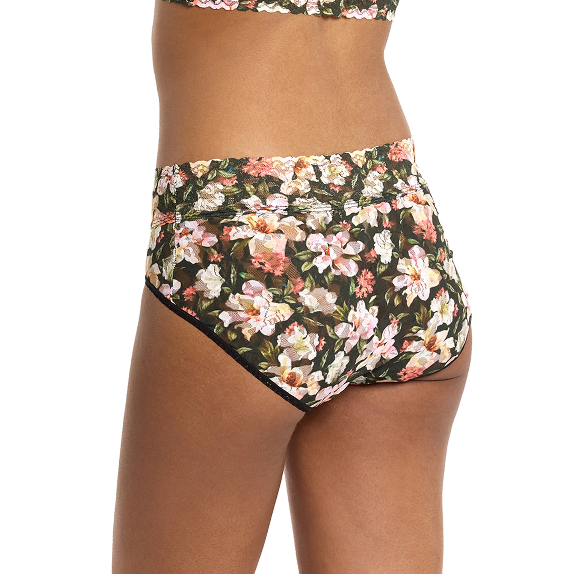 Signature Lace French Brief | Dark Room Blooms (Black)