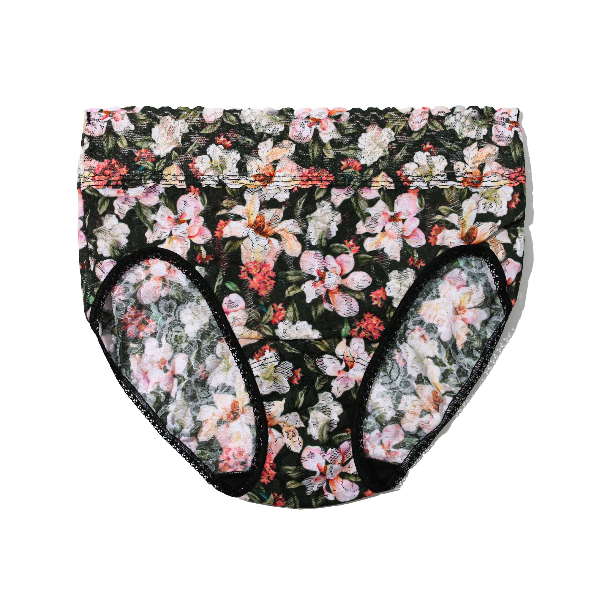 Signature Lace French Brief | Dark Room Blooms (Black)