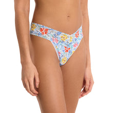 Signature Lace Original Rise Thong | Floral Mosaic (White)